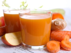 It's best to focus more on vegetables than fruits in your juice - to keep the sugar content low.