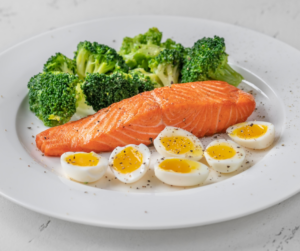 salmon, eggs, and broccoli are good sources of vitamin D and great for your immune system.
