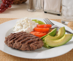 Other good sources of protein would be cottage cheese, ground beef, poultry, or fish, and don't forget the healthy fats like butter, olives, and avocado!